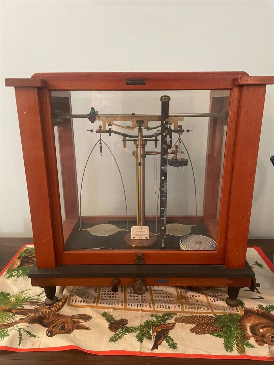 Antique apothecary scale with weights