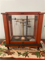 Antique apothecary scale with weights