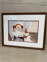 Kate Horn painting of Raggedy Ann and bear