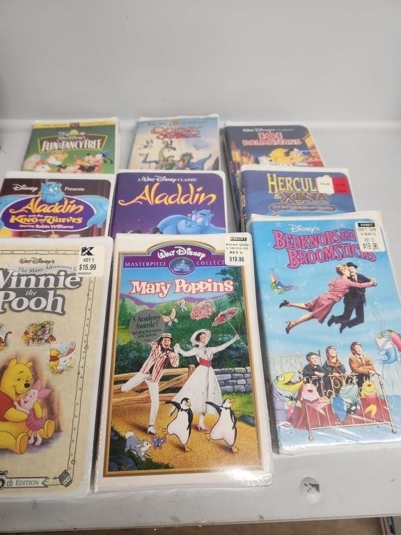 VHS Classic Disney movies
