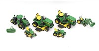 (6) John Deere Die Cast Toy Tractor Lot