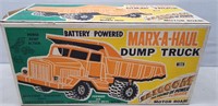 MARX-A-HAUL BATT. OP DUMP TRUCK IN ORIGINAL BOX