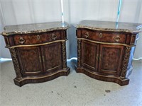 (2) Henredon Granite Top Drawer Cabinet