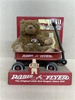 Radio flyer miniature wagon with bear number 11