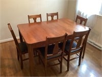 Mid Century Table & Six Chairs