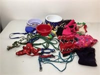 Dog Bowls, Leashes,  Harness & Clothes