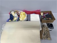 Flex foam, material, box of sewing items