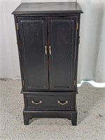 (1) Vintage Black Jewelry Cabinet