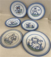 M.A. Hadley hand painted plates 2 plates are
