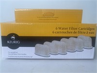 Keurig (6) Water Filter Cartridges NIB