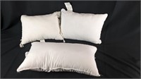 (3) White Bed Pillows