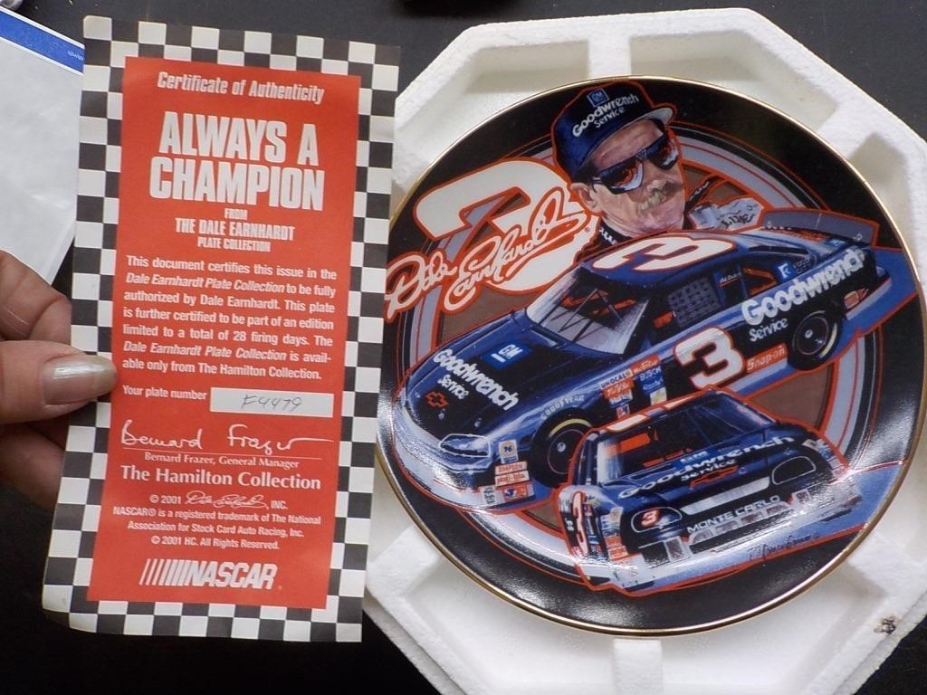Dale Earnhardt collector plate