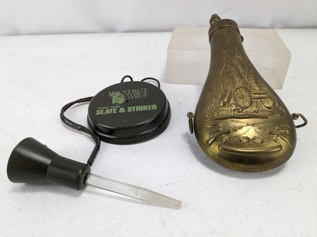 Vintage Brass GunPowder Flash + TurkeyHunting tool