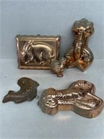 Copper Jell-O molds