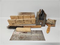 Mitre Box, Saw Horse Metal Pieces, Mudding Tools