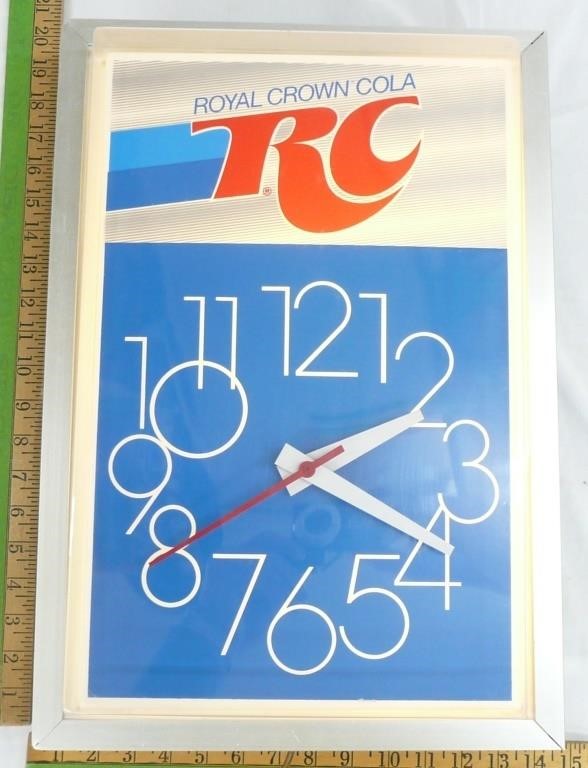 RC Cola Clock Sign, Very Good Condition for age