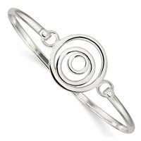 Sterling Silver Multi Circle Bangle Bracelet
