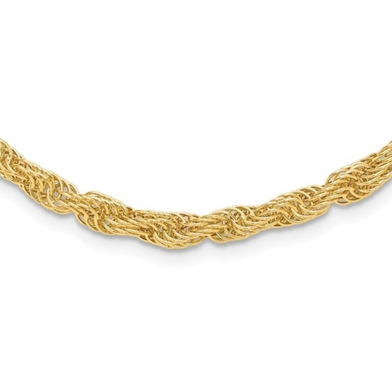 14 Kt Modern Link Design Necklace