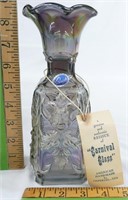Imperial Carnival Glass Vase with Tags