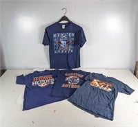 (4) Sz Small - Medium Houston Astros T-Shirts