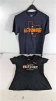 (2) Sz Medium  Houston Astros T-Shirts