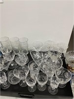 Crystal glasses and cups