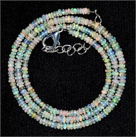 19.00 cts Ethiopian Fire Opal Bead Necklace