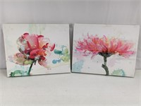 Set of 2 Flower watercolor painting