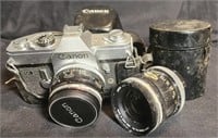 Canon FT QL with case and spare lens