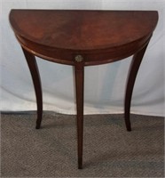 1940's Walnut 1/2 moon/ D hall table.