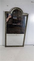 (1) Vintage Brass Rectangular Mirror