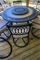 Metal Patio Set with swivel/ rocking chairs