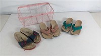 (1) Ladies sandals w/Basket