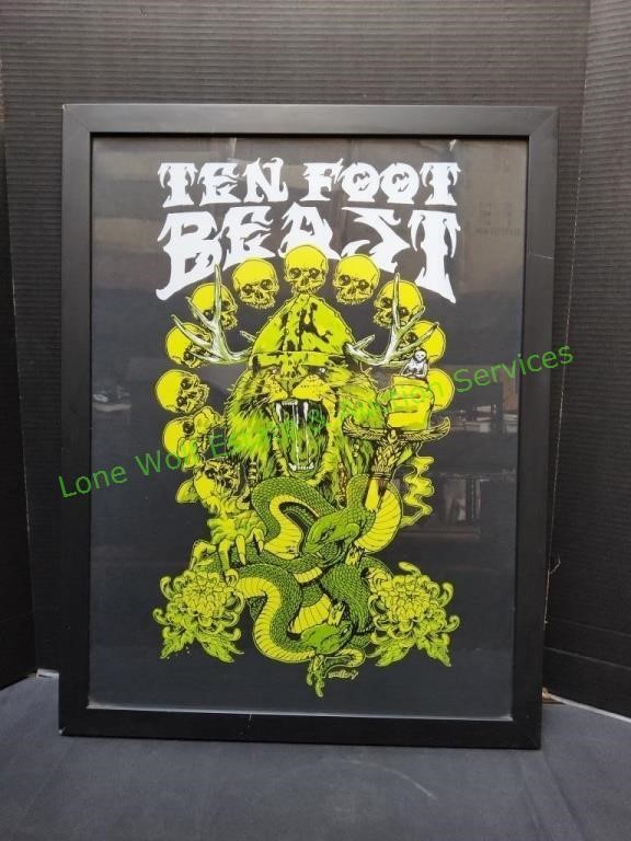 20x26 Framed Ten Foot Beast Band Poster