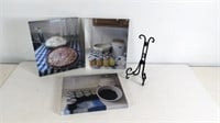 (3) Decorative Wall Picture + metal picture stand