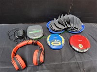 CD Case, (3) Portable CD Player & Headphones