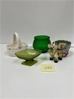 Vintage Glass & Ceramic Planters