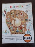 Authentic 1950s Milwaukee Braves scorecard