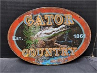 16.5x12 Gator Country Metal Sign
