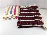 (1) Crocheted Blanket Duo