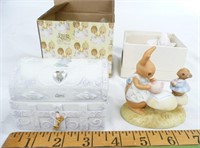 Tiny Talk Porcelain Rabbit & Precious Moments
