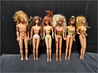(6) Vintage Barbie Dolls