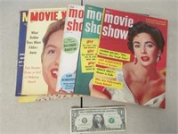 Lot of 7 Vintage 1950's era Movie Magazines