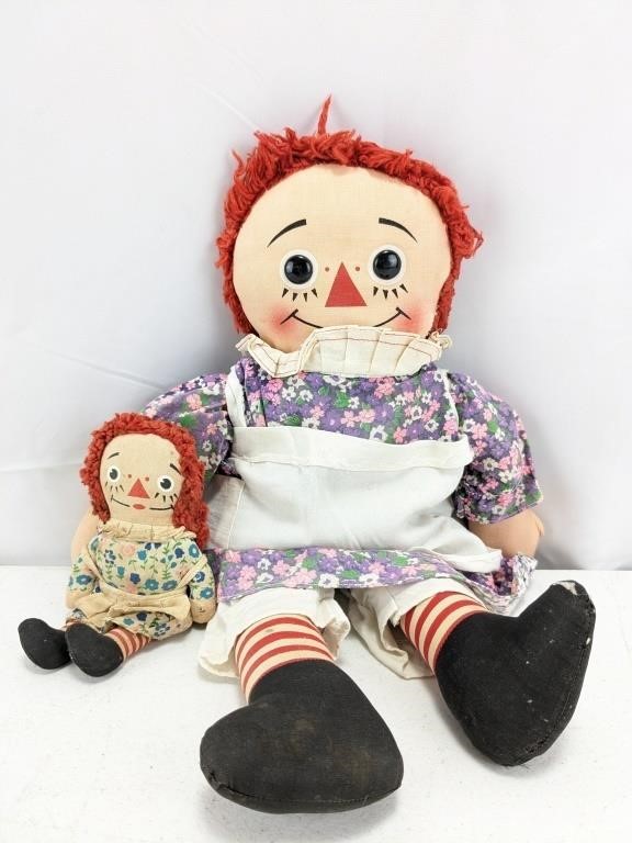 (2) Vintage Raggedy Ann Doll
