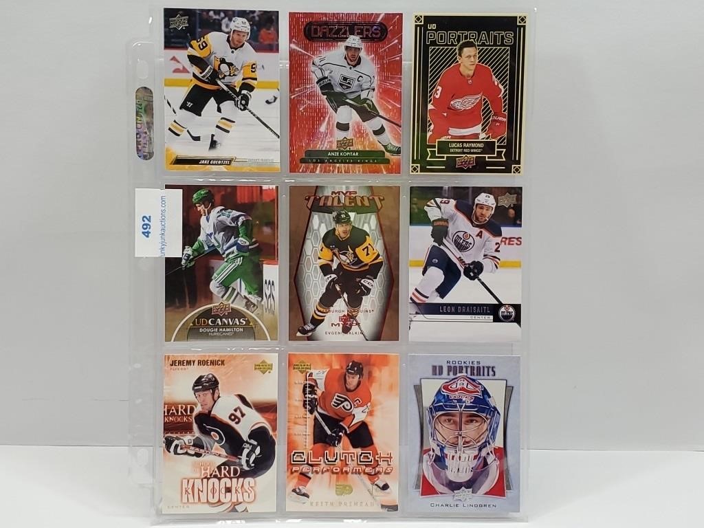 9 Hockey Insert Cards