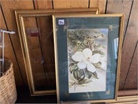 Gold frame and magnolia pic