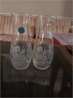 Cameo Crystal vases