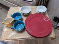 Rachel Ray red plates and misc bowls, etc