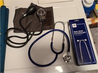 Stethoscope and manual bp cuff