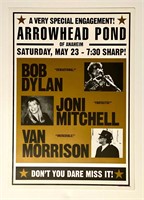 Dylan, Mitchell, Van Morrisson Concert 1998 Poster